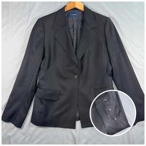 Burberry London Wool Single Button Blazer  Made in Italy Size US 14 Women’s